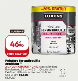 Weldom Luxens peinture fer antirouille extérieur(1) offre