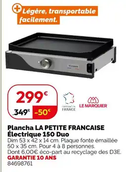 Weldom Le marquier plancha la petite francaise électrique 150 duo offre