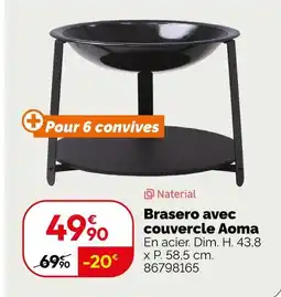 Weldom Material brasero avec couvercle aoma offre