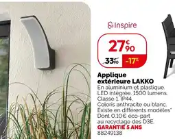 Weldom Inspire applique extérieure lakko offre
