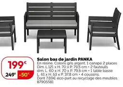 Weldom Salon bas de jardin panka offre