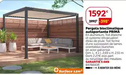 Weldom Pergola bioclimatique autoportante prima offre