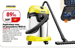 Weldom Kärcher aspirateur eau et poussières wd3 s offre