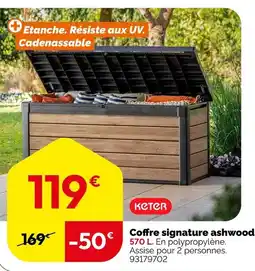 Weldom Keter coffre signature ashwood offre