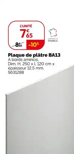 Weldom Plaque de plâtre ba13 offre