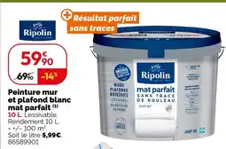 Weldom Ripolin peinture mur et plafond blanc mat parfait offre