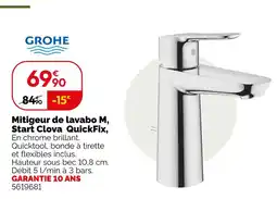 Weldom Grohe mitigeur de lavabo m, start clova quickfix offre