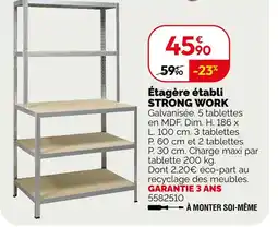 Weldom Strong work étagère établi offre