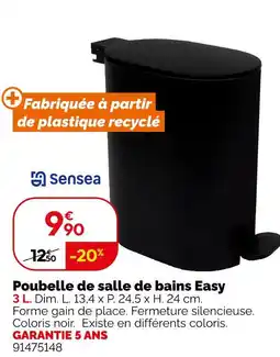 Weldom Sensea poubelle de salle de bains easy offre