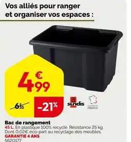 Weldom Sundis bac de rangement offre