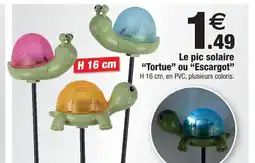 Bazarland Pic solaire “tortue” ou “escargot” offre