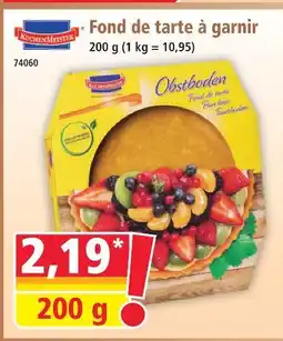 Norma Küchenmeister fond de tarte à garnir offre