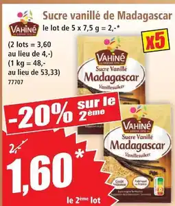 Norma Vahiné sucre vanillé de madagascar offre