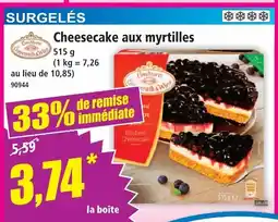Norma Conditorei coppenrath & wiese cheesecake aux myrtilles offre