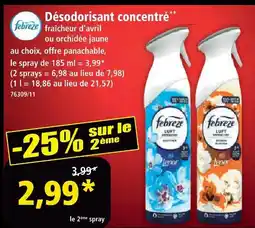 Norma Febreze désodorisant concentré fraîcheur d'avril offre
