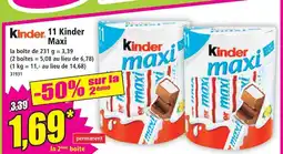 Norma Kinder 11 kinder maxi offre