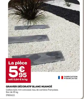 Gravier décoratif blanc nuancé