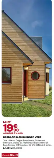 Gedimat Bardage sapin du nord vert offre