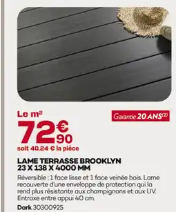 Gedimat Lame terrasse brooklyn 23 x 138 x 4000 mm offre