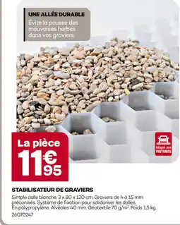 Gedimat Stabilisateur de graviers offre