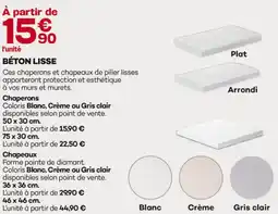 Gedimat Béton lisse chaperons offre