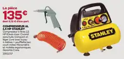 Gedimat Stanley compresseur 6l 1,5 hp offre