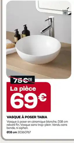 Gedimat Vasque à poser tabia offre