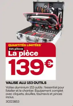 Gedimat Valise alu 153 outils offre