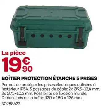 Gedimat Boîtier protection étanche 5 prises offre