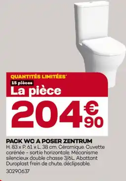 Gedimat Pack wc à poser zentrum offre