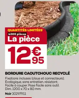 Gedimat Bordure caoutchouc recyclé offre