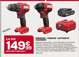 Gedimat Skil perceuse + visseuse + batterie et chargeur offre