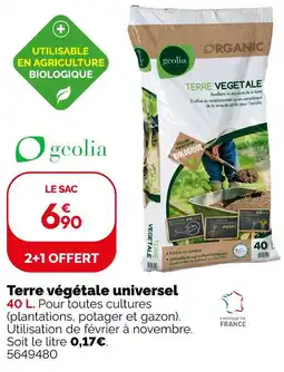 Weldom Geolia terre végétale universel offre