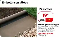 Weldom Axton feutre géotextile gris offre