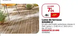 Weldom Khumo lame de terrasse offre
