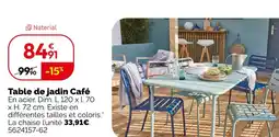 Weldom Naterial table de jardin café offre