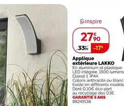 Weldom Inspire applique extérieure lakko offre