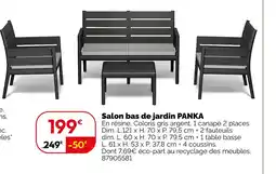Weldom Panka salon bas de jardin panka offre