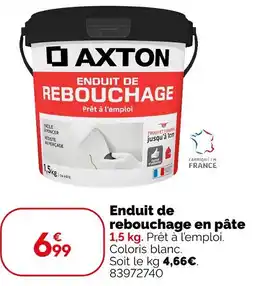 Weldom Axton enduit de rebouchage en pâte offre