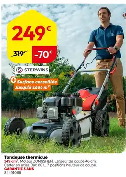 Weldom Sterwins tondeuse thermique offre
