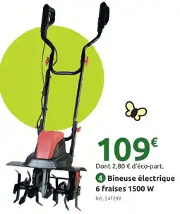 Mr Bricolage Bineuse électrique 6 fraises 1500 w offre