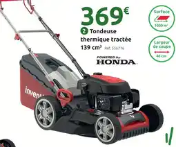 Mr Bricolage Honda tondeuse thermique tractée 139 cm3 offre