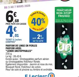 E.Leclerc Ariel - parfum de linge en perles parfum offre
