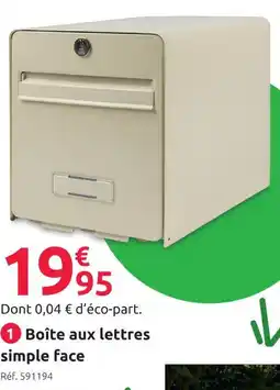 Mr Bricolage Boîte aux lettres simple face offre