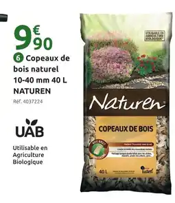 Mr Bricolage Naturen copeaux de bois naturel 10-40 mm 40 l offre