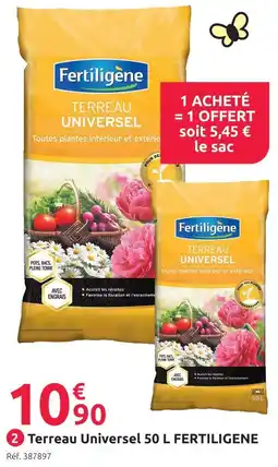 Mr Bricolage Fertiligene terreau universel 50 l offre