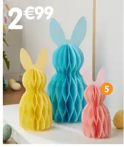 b&m Lot de 3 lapins nid d'abeille offre