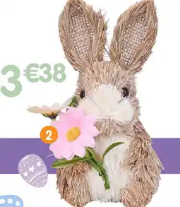 b&m Petit lapin en paille offre