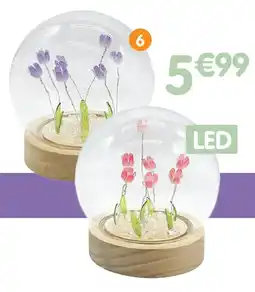 b&m Globe fleurs avec led offre