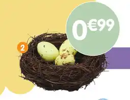 b&m Nid avec oeufs déco offre